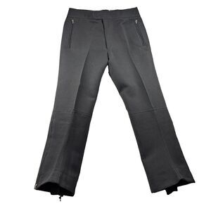Bogner Fortis Women Ski Snow Pants Zippers Pockets Germany Black 32 Short Q296